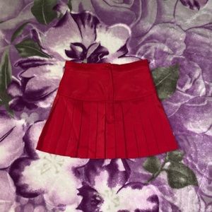 Pleated Red School Girl Girl’s Skirt Medium